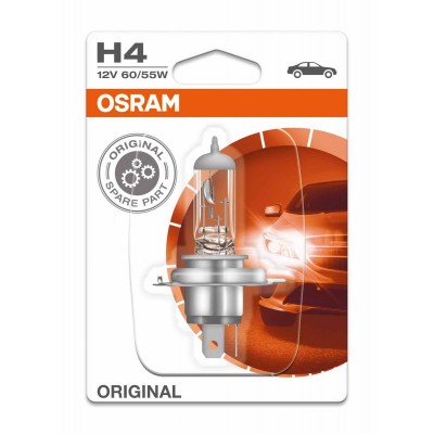 #Лампа OSRAM H4 12V- 60/55W (P43t) (блистер 1шт.)