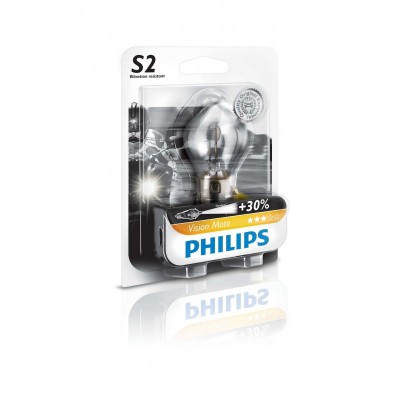 Лампа мото "Phillips" S2 12v 35/35w BA20d блистер