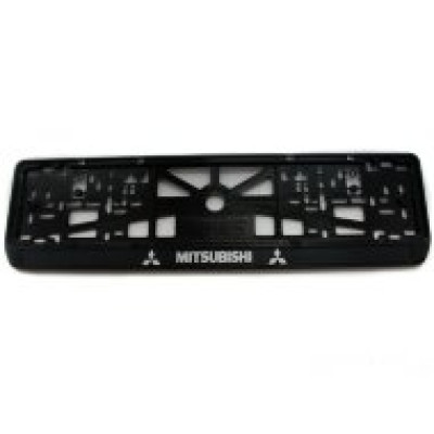 Рамка номерного знака SILVER "MITSUBISHI" рельефная