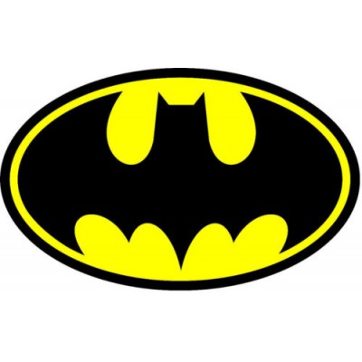 Наклейка металлическая 3D "Бэтмен лого"