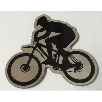 Наклейка металлическая 3D "Велосипедист"