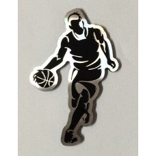 Наклейка металлическая 3D "Баскетболист"