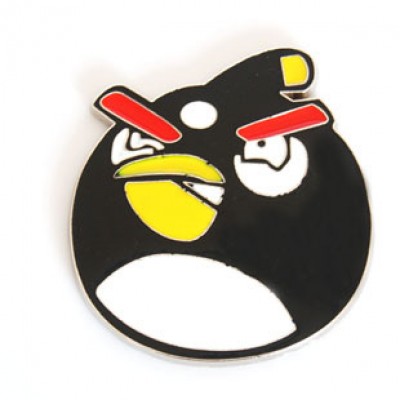 Наклейка металлическая 3D "Птица черная" Angry Birds