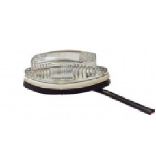 Фонарь габаритный боковой cветодиодный (LED) "лодочка люкс", белый  с прокладкой ГФ2-01LED