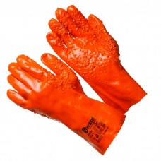 Перчатки GWARD Fishy нитриловые (рыбообработка) с ПВХ крошкой оранжевые (уп.-12шт.)