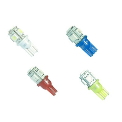 Светодиод W20W (W2.1x9.5d) 5 SMD LED красный (блистер 2шт.)