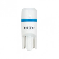 Светодиодная лампа "MTF" 12 V W5W/T10 б/ц 1W,матовая линза 2шт