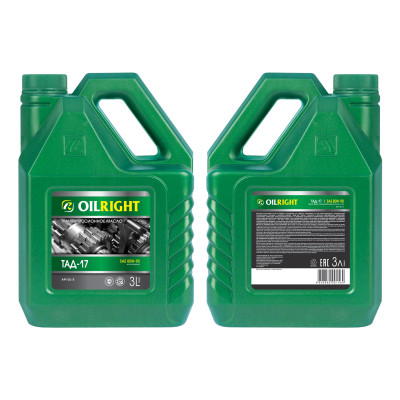 Масло трансмиссионное ТАД-17 3л OIL RIGHT ТМ-5-18 (6 шт/упак)
