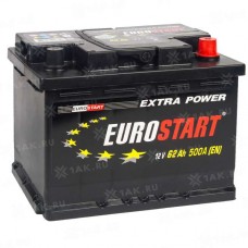 АКБ EUROSTART Extra Power 62 Ah R+ (242х175х175) 500А низкий