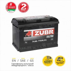 АКБ ZUBR Ultra 74 Ah L+ низкий (278x175x175) 710A