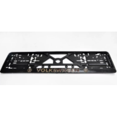 Рамка номерного знака SILVER "VOLKSWAGEN" рельефная