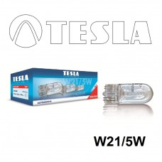 Лампа "TESLA" W21/5W W3x16q 12V б/ц 
