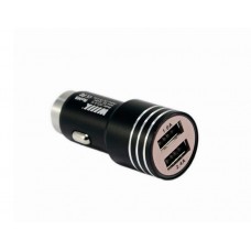 Зарядное устройство для моб. устройств в прикур. c 2 USB черн.UCC-2-24